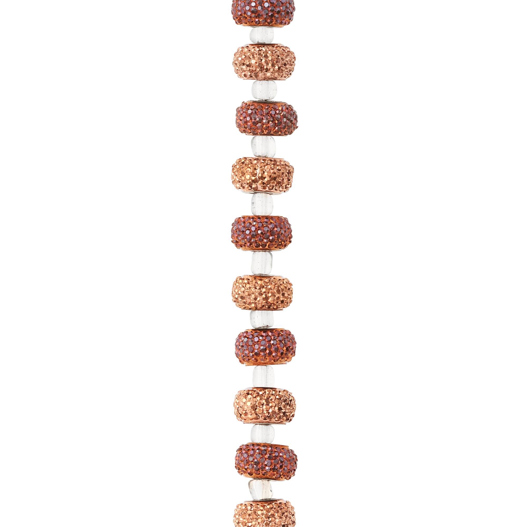 Amber Acrylic Rondel Beads, 10mm by Bead Landing™